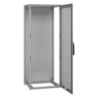 NSYSFN16880P Schneider PanelSeT SFN Mild Steel 1600H x 800W x 800mmD Floor Standing Enclosure Single Door IP55 with Mounting Plate